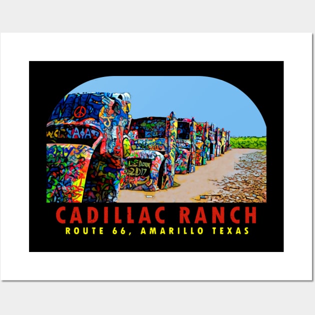 Cadillac Ranch Texas Vintage Wall Art by Hilda74